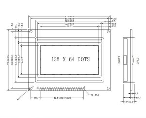 128*64 DOTS LCD-Modul 5V Gelbgrün 12864 LCD mit Hintergrund beleuchtung ST7920 Parallel anschluss LCD12864 - Product Image 5