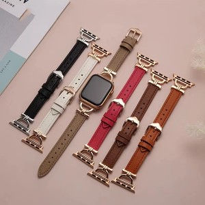 Deri bilezik kadınlar için Metal bağlantı bileklik lüks kayış Apple saat bandı Ultra 8 49mm IWatch 8 7 6 SE 5 3 41mm 45mm 40/44mm