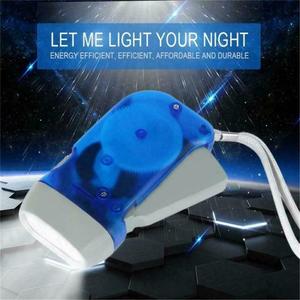 WSY 3 LEDハンドプレスダイナモ懐中電灯クランクパワーワインドアップトーチライトキャンプランプダイナモランプ - Product Image 6