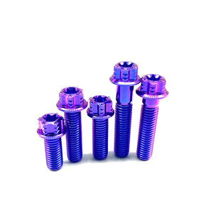 Ally M6 giyinmek titanyum çamurluk cıvata titanyum cıvata 1/4-28 10/32X1/2 altıgen başlı stok bisiklet motosiklet Finish ile yıkayıcılar - Product Image 3
