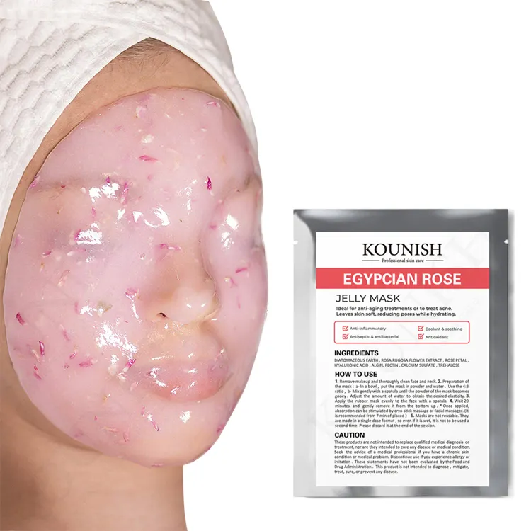 Kosmetik Korea Masker Jelly Perawatan Kulit Kecantikan Masker Wajah Perawatan Kulit Masker Bubuk Wajah Peel Off Rose Flower