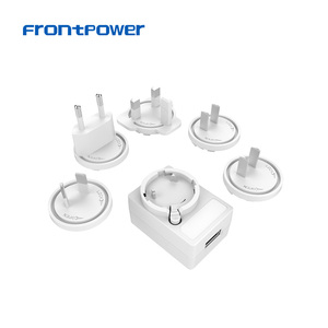 5V 1A 2A 2.4A 2.5A 3A美国欧盟英国AU PSE KC BIS可互换插头ACDC充电器适配器白色USB电源适配器 - Product Image 1
