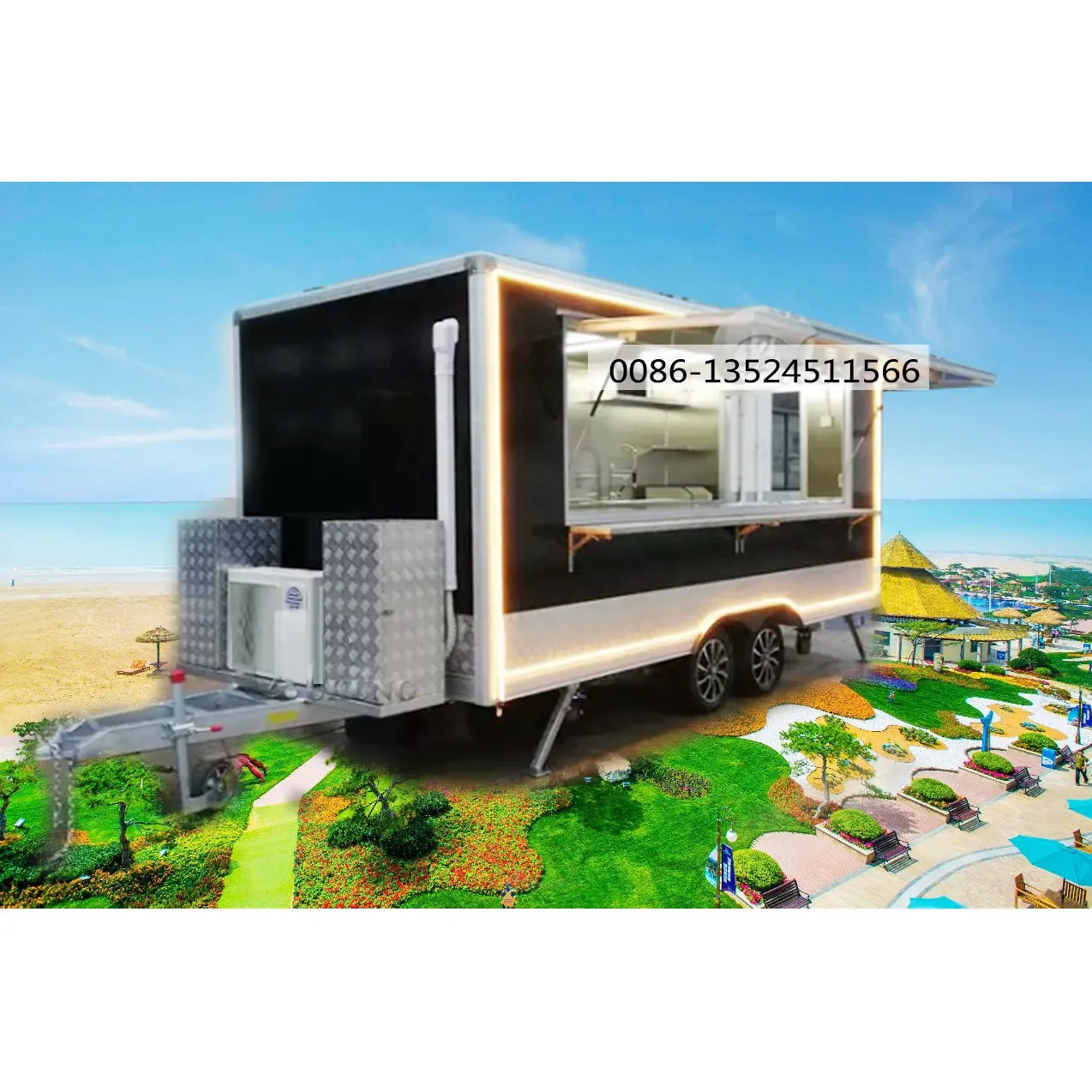 mobile food truck trailer for sale fryer chicken fast food cart best selling electric used camion de comida vagon