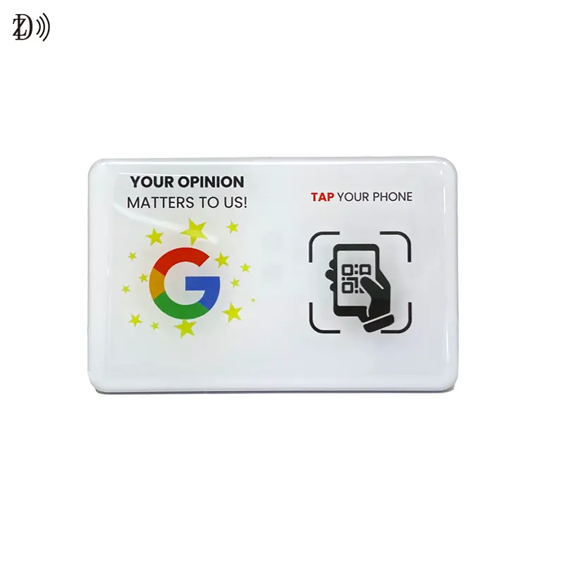 NFC özelleştirilmiş Google İnceleme kartı programlanabilir İş 13.56MHz RFID Google İnceleme kartı