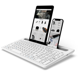 BT8022XR Multi-device Rechargeable BT 5.0 Cordless Ultra Thin <strong>Keyboard</strong> Scissors Keycap , for Desktop ,Tablet Mobile Holder - Product Image 5