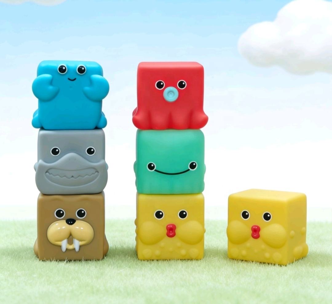 Juego de bloques de criaturas marinas-6PCS