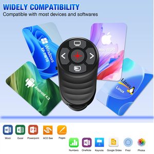 Wiederauf ladbarer 2-in-1 USB Typ C Wireless Presentation Clicker Fingerring Präsentationen Powerpoint Clicker mit Licht zeiger - Product Image 5