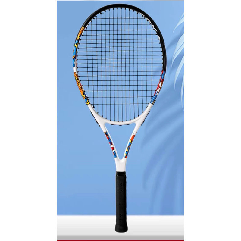 Raqueta de tenis para adultos V99 de 27 pulgadas, blanca