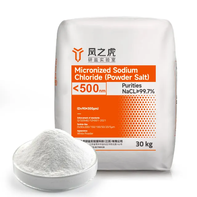 Prezzo di fabbrica sale industriale polvere bianca 500 nm 99.7% produttori di sale industriale