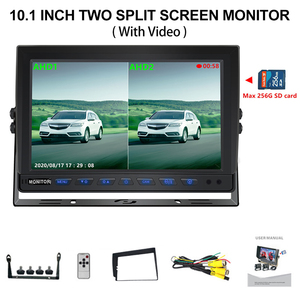 CareDrive DP290 8-CH Flip Down Color Display Screen Car Rear View 8 <strong>Way</strong> <strong>Input</strong> Vehicle 10.1 Inch TFT LCD Car TV <strong>Monitor</strong> for Truck - Product Image 2