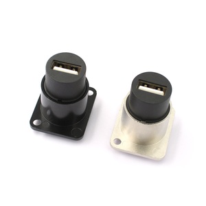 ซ็อกเก็ตดาต้า USB 2.0ตัวเมียกับตัวเมียโมดูลเครือข่ายชนิด D พร้อมแผงฝาครอบอุปกรณ์เชื่อมต่อซ็อกเก็ตชนิด D - Product Image 4