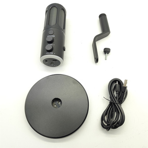 ゲインボタンプラグアンドプレイコンデンサーコンピューターPCラップトップMIC for Play Station Gaming StreamingMICを備えたUSBデスクトップマイク - Product Image 2