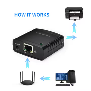 Prezzo di fabbrica USB Print Server Wifi 10/100Mbps cablato USB 2.0 Server di stampa porta Ethernet Print Server dalla cina - Product Image 5