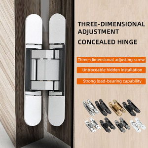 Heavy-Duty 3D có thể điều chỉnh hẹp màu đen nội thất cửa giấu Hidden hinx mềm đóng Quảng Đông Kẽm hợp kim Bản lề mùa xuân bản lề - Product Image 3