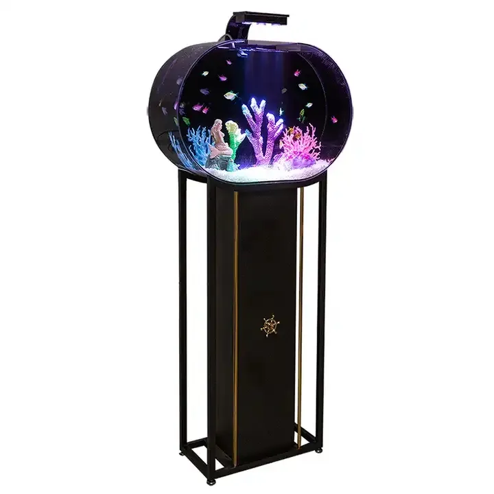 Merry Christmas Aquariums For Indoor 50L oval jellyfish tank Custom acrylic aquarium fish tank Back filtering Jellyfish Aquarium