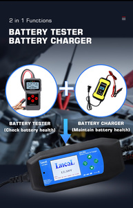 Lancol taşınabilir 12 V 8A araba şarjı 2in1 lityum pil test cihazı araçlar için kaçak koruma ile 12 v Volt pil şarjı - Product Image 5