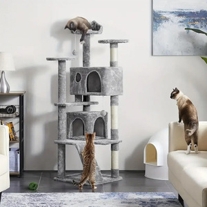 Multi-fungsional kucing pohon kucing rumah tangga kucing mewah menara pohon Kondominium mebel gores Post untuk anak kucing rumah untuk bermain - Product Image 4