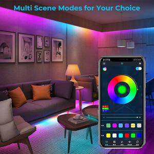 RGBアプリ制御のBluetoothLedライトストリップ同期と音楽の色を変える寝室用LEDライト - Product Image 5