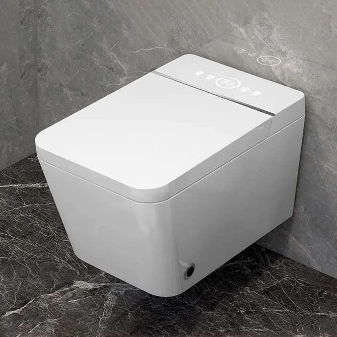 Wall Mounted Toilet Intelligent Square 110v Smart Electrical Sanitary Ware Toilet