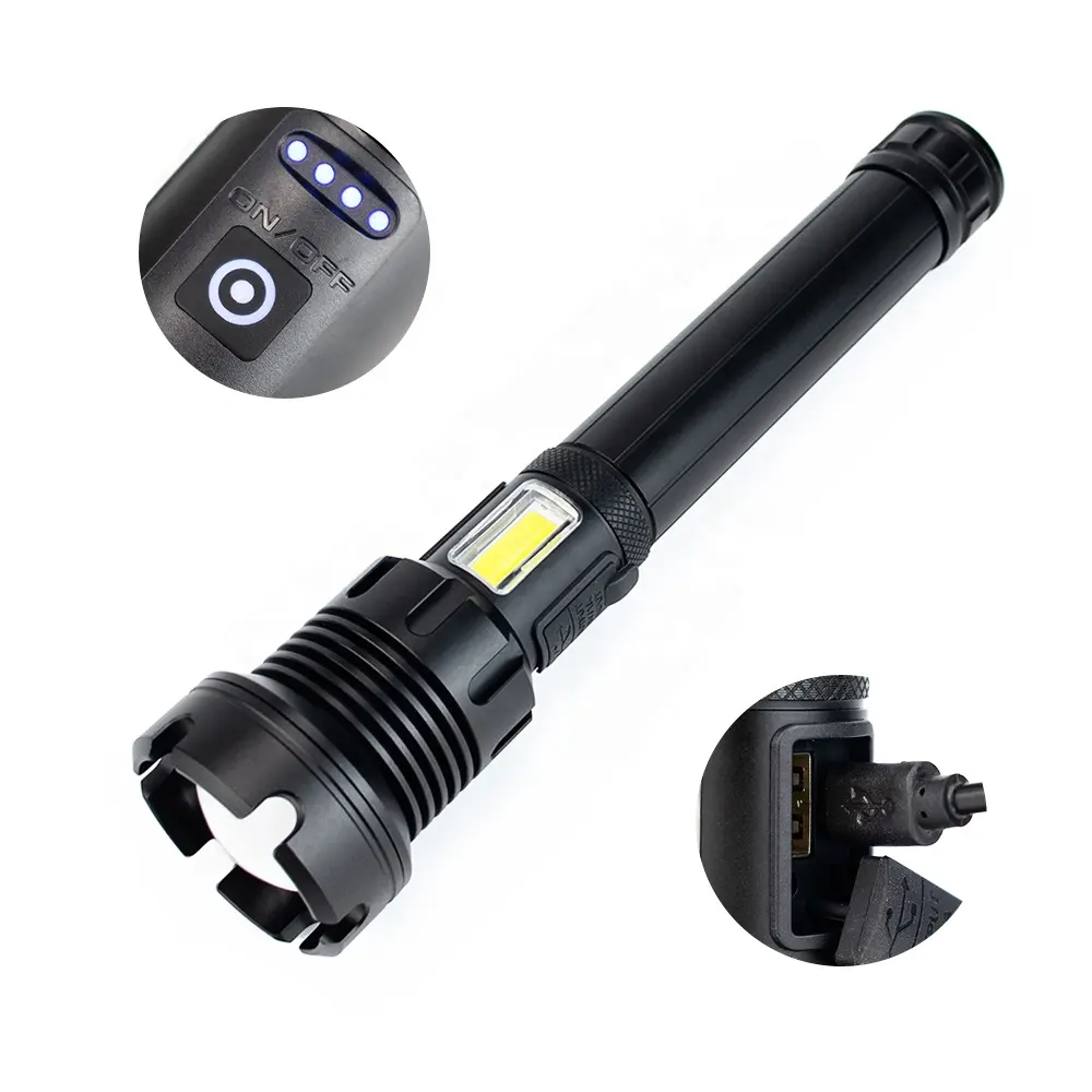 Powerful 1200LM EDC torch light with power bank outdoor hunting camping flashlight