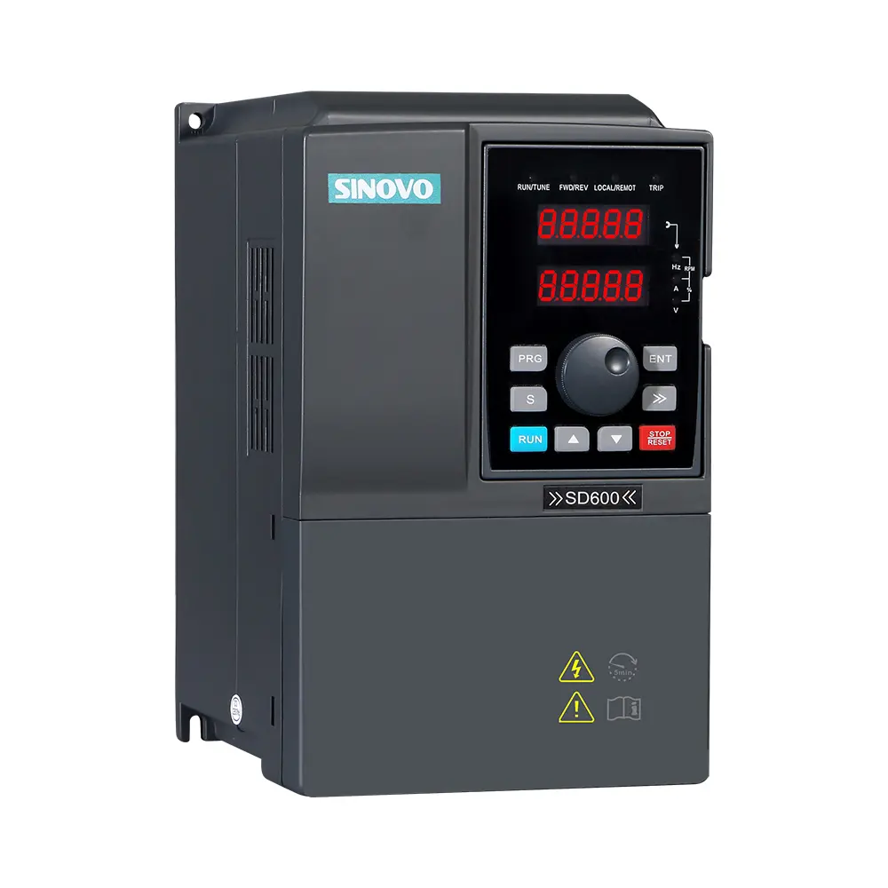 SINOVO-Eingang 220V 1-Phasen-Ausgang 380V 3-Phasen-Wechselrichter mit 7,5 kW und variabler Frequenz von Shenzhen China VFD