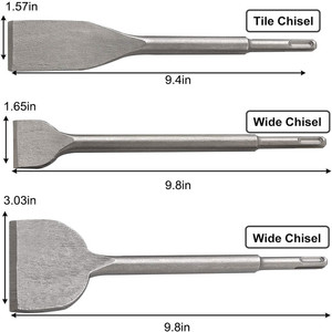 Hot Selling Factory Price 14*250mm Craving Hammer <strong>Chisel</strong> Cold Moiling Pointed <strong>Chisel</strong> Set <strong>for</strong> Stone Granite Concrete - Product Image 2
