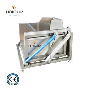 Plataforma de descarga a granel industrial de acero inoxidable 304 segura para alimentos, sistema de descarga inclinable, logística de cadena de frío de pescado de patata y manzana - Product Image 1
