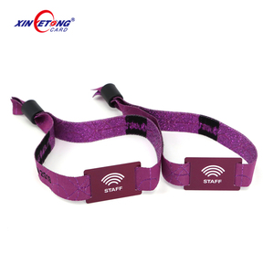 Braccialetto in tessuto RFID 13.56MHZ, codice QR, stampa UID, codifica dati è disponibile - Product Image 1
