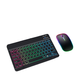 Combo de ratón con teclado USB inalámbrico retroiluminado LED ultrafino para Juegos de oficina Compatible con iPad IOS Android Windows Laptops - Product Image 3