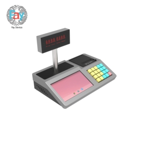 Máquina todo en uno POS de teclado de metal de 7 pulgadas personalizable con impresora térmica de 58mm Escáner de código de barras NFC para uso en restaurantes