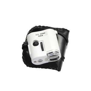 带uv led灯的便携式迷你袖珍放大镜60x显微镜 - Product Image 1