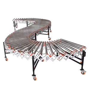 Contenedor de correa de cuña múltiple NaiLi, línea transportadora de rodillos alimentada telescópica Flexible, descarga de carga