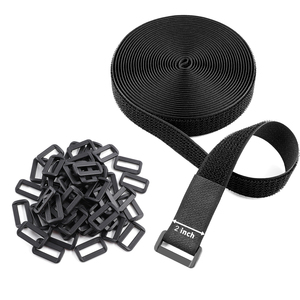 Gancho y bucle de correa de cierre elástico sin apretar de 2 pulgadas de tamaño personalizado con hebilla de plástico - Product Image 1