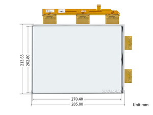 Modulo schermo inchiostro elettronico e-paper da 13.3 pollici display Raspberry Pi con porta parallela da 1600x1200 pixel - Product Image 2