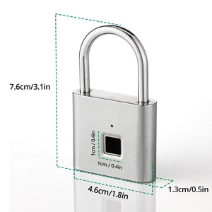 智能指纹挂锁USB充电无钥匙指纹解锁柜智能锁安全锌合金 - Product Image 6