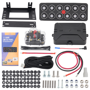 12V 12-Way silikon basmalı düğme anahtarı Panel renk LED su geçirmez elektronik 50A DC değerlendirme RVs tekneler araç modifikasyonları - Product Image 4