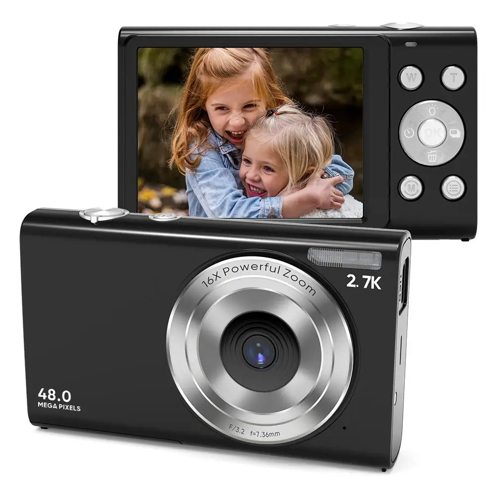 Автофокус цифровая камера подарок студенту подростку OEM карманный размер 4K 1080p 56MP фотозахват AF перезаряжаемый аккумулятор> 3"