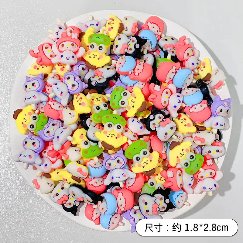 Cartoon niedlichen Tier flachen Rücken Cabochon Miniatur Kunst Handy Dekoration Diy Harz Zubehör