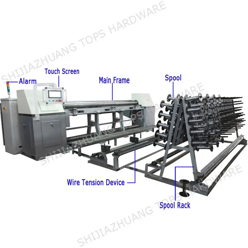 Máquina de malla metálica de diamante, máquina para cercas de alambre, máquina automática para hacer cercas de alambre, proveedor de malla de alambre ciclónico