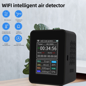 HCHO เครื่องตรวจจับคุณภาพอากาศอัจฉริยะไร้สาย PM2.5 TV0C CO2เครื่องทดสอบความชื้นอุณหภูมิเครื่องวิเคราะห์ก๊าซ - Product Image 2