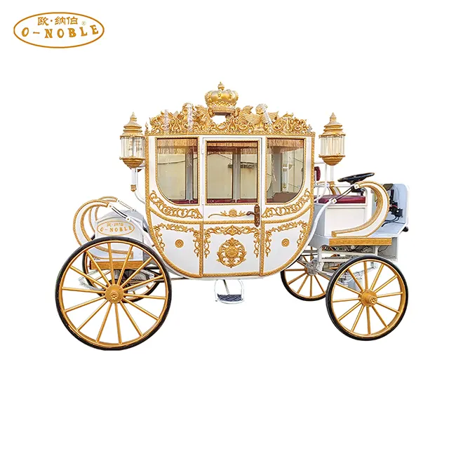 Customizable luxury Snow White craft carriage for wedding celebration decoration