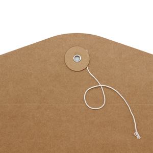 Design personalizzato disponibile chiusura in carta Kraft buste chiuse busta per imballaggio file con spago - Product Image 2