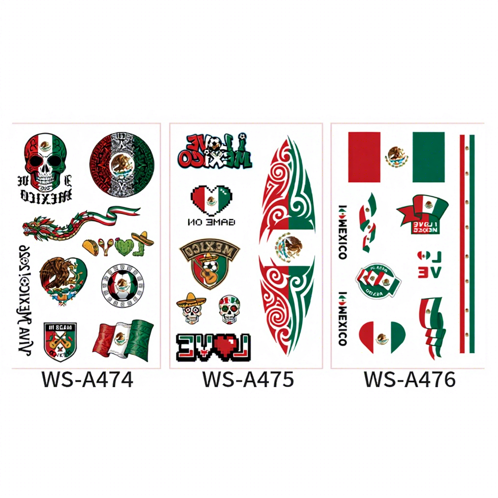 Bandera mexicana ws-a474-476-3 piezas/juego