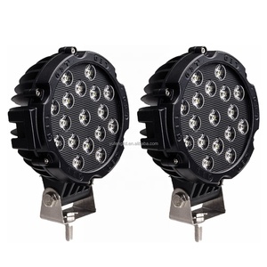 Ayarlanabilir siyah 7 inç 51W Spot ışın Offroad yuvarlak Led iş lambası şeridi LED çalışma lambaları Led ışık Pod 7 "traktör için - Product Image 1