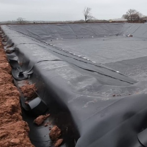 1.0mm lót HDPE geomembranes tiêu chuẩn Mỹ đen mịn ứng dụng của <span class=keywords><strong>Indonesia</strong></span> sắn tinh bột cho xử lý nước thải hồ bơi - Product Image 1