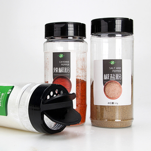 無料サンプルプラスチックPETペッパーパッキングシェーカープラスチックスパイスジャー/塩コショウ容器400mlスパイスシェーカー - Product Image 1