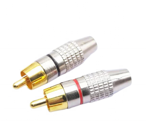 RASANTEK OEM ODM RCA公连接器非焊料RCA插头适配器RCA连接器用于音频电缆插头视频闭路电视摄像机焊料 - Product Image 1