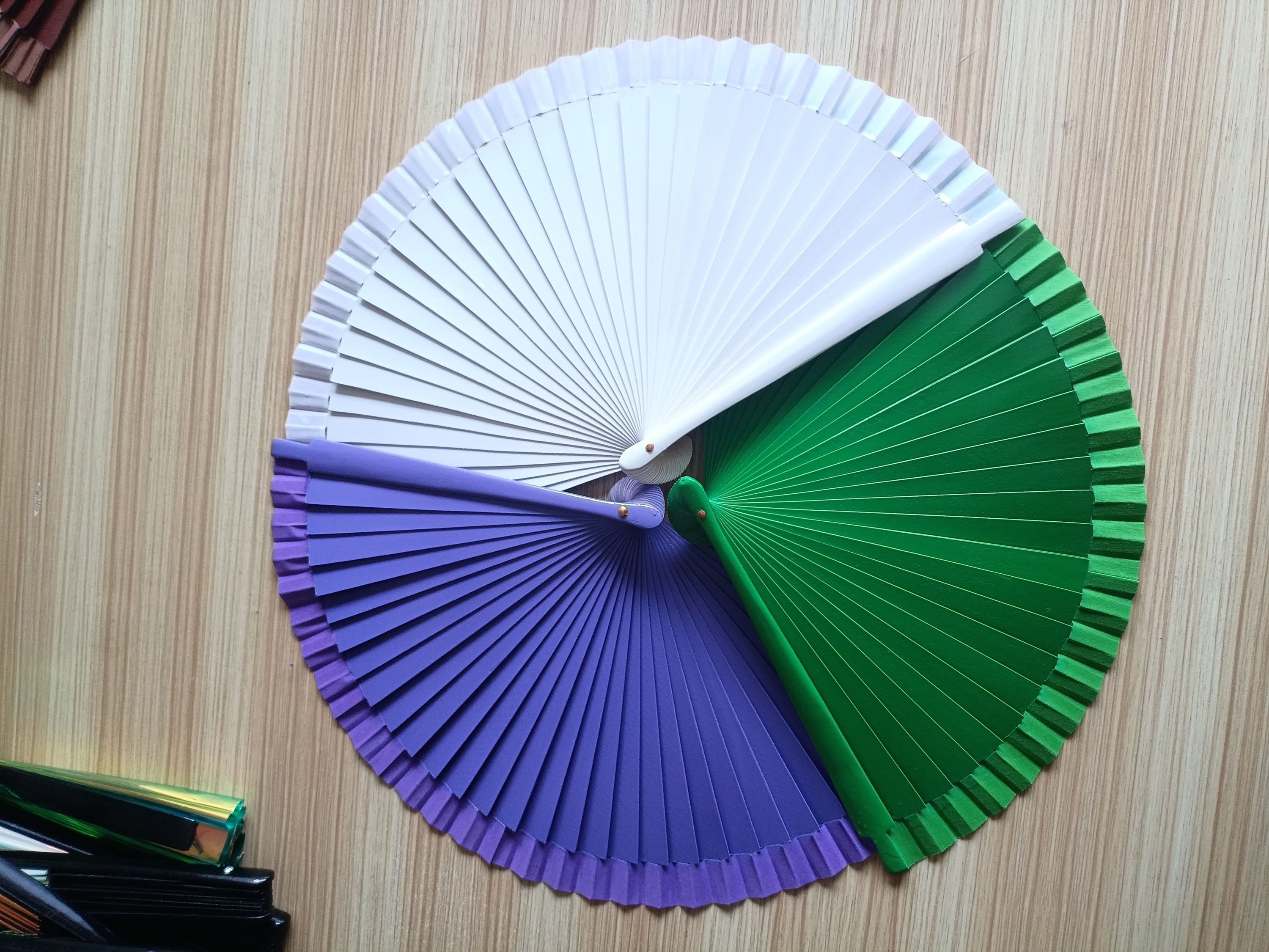 Green, white, blue