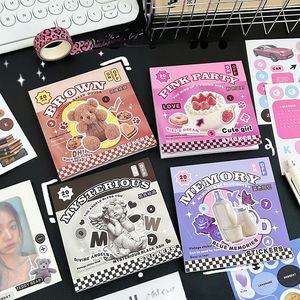 <strong>New</strong> Retro 20 Sheet DIY Decorative Memo Pad Sticker Book Loose Leaf Stationery for Memo <strong>Writing</strong> and Home Decor - Product Image 2