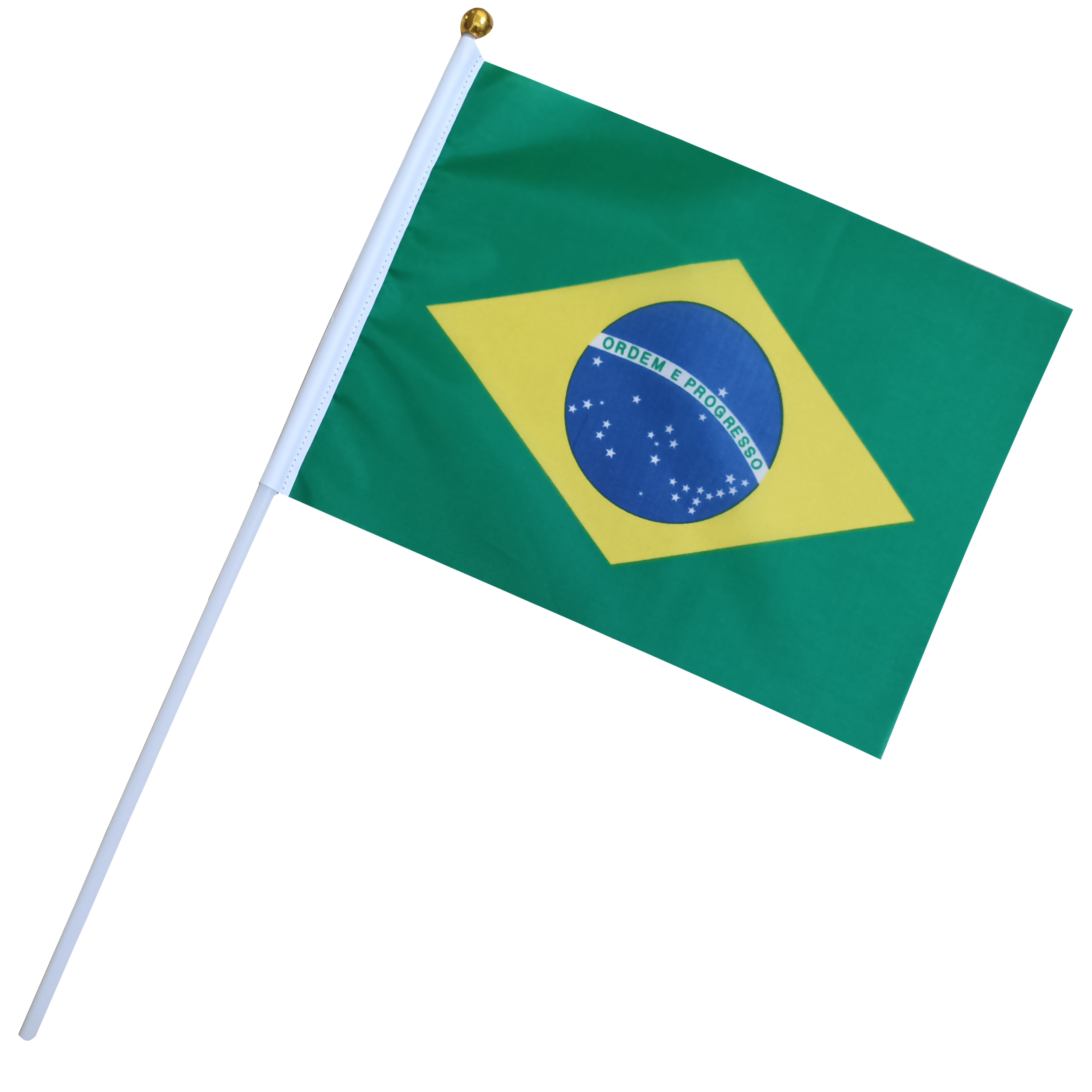Drapeau à main du Brésil